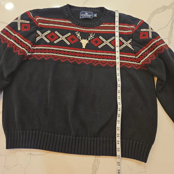 VTG American Living Ralph Lauren Mens Crewneck Deer Sweater Size XXL - Picture 7 of 10